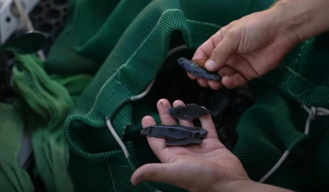  La expedición encontró herramientas y puntas de flecha de la Edad de Piedra. Foto: Global News   