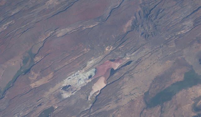  El Valle del Rift de África Oriental vista desde la Estación Espacial Intercional. Foto: NASA   