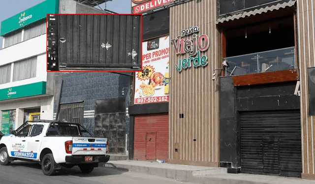  Peritos hallaron diez casquillos de bala en el local. Foto: Marco Cotrina / La República.<br><br>    