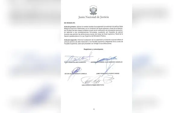 Resolución de suspensión tiene la firma de cinco consejeros a favor de la suspensión preventiva   