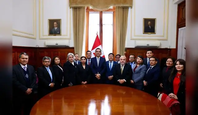 Presidente del Congreso, José Jeri en reunión con fiscales por la homologación de sueldos   