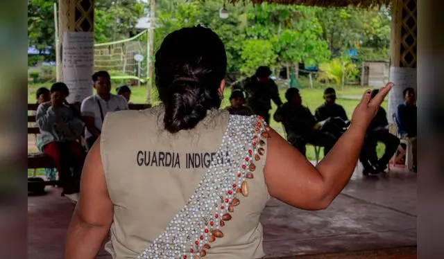  Olga Huayta no teme en defender su territorio del narcotráfico y la minería ilegal. Foto: cortesía.   