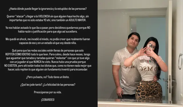  El comunicado que emiti la novia de Fanodric en sus redes sociales tras ataque sufri el streamer en el estadio Alejandro Villanueva durante el partido de Alianza Lima vs Atltico Grau. Foto: Composicin LR/ Instagram de Majo Caldern 