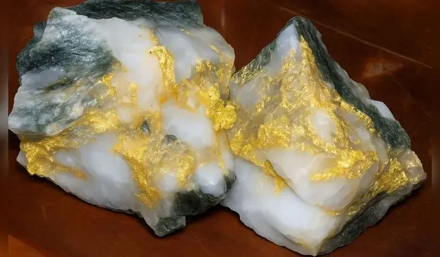  Mineral de oro nativo incrustado en cuarzo. Foto: Forui Machinery   