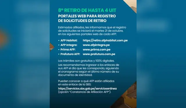  Links oficiales para solicitar el retiro AFP 2025. Foto: Asociación de AFP   