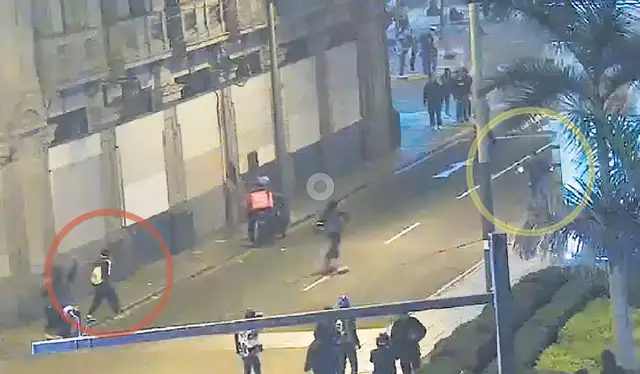 Las imágenes desmienten la versión oficial de que Eduardo Ruíz Sanz era parte de una turba que atacó al policía Luis Magallanes. Foto: difusión   