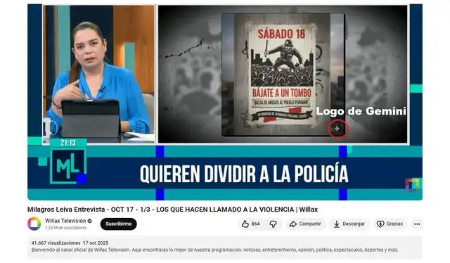 <em> Publicación del programa homónimo de Milagros Leiva del 17 de octubre de 2025. Foto: captura de pantalla</em>   
