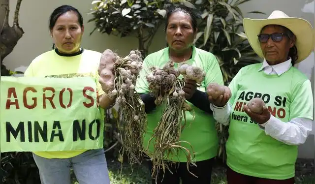  Agricultoras del Valle de Tambo denunciaron la contaminación que podría provocar el proyecto Tía María. Foto: Marco Cotrina/LR   