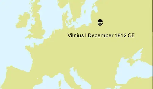  Ubicación y datación del sitio arqueológico en Vilnius, Lituania, donde se recolectaron las muestras del estudio. Foto: Current Biology   