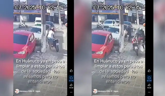 Video viral de policía disparando a dos ladrones no fue en Huánuco: el hecho ocurrió en Brasil   