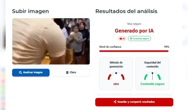 "Is it AI?" determinó que el video fue realizado con inteligencia artificial "Is it AI?" determinó que el video fue realizado con inteligencia artificial