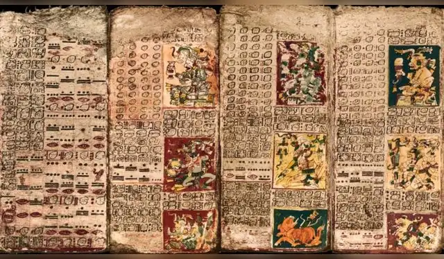 Códice de Dresde tiene 78 páginas, no solo contiene observaciones astronómicas, sino también textos sobre religión y medicina. Foto: Wikimedia Commons Códice de Dresde tiene 78 páginas, no solo contiene observaciones astronómicas, sino también textos sobre religión y medicina. Foto: Wikimedia Commons