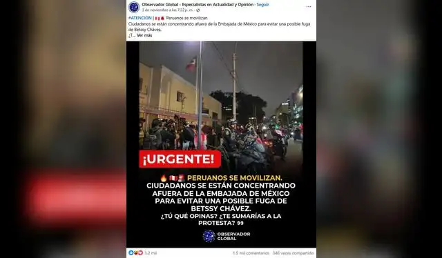 <em> Publicación desinformativa por la red social de Facebook. Foto: captura de pantalla.</em> <em> Publicación desinformativa por la red social de Facebook. Foto: captura de pantalla.</em>