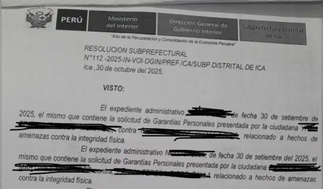 Denuncia contra reo en ICA. Créditos: Xennia Bravo Denuncia contra reo en ICA. Créditos: Xennia Bravo