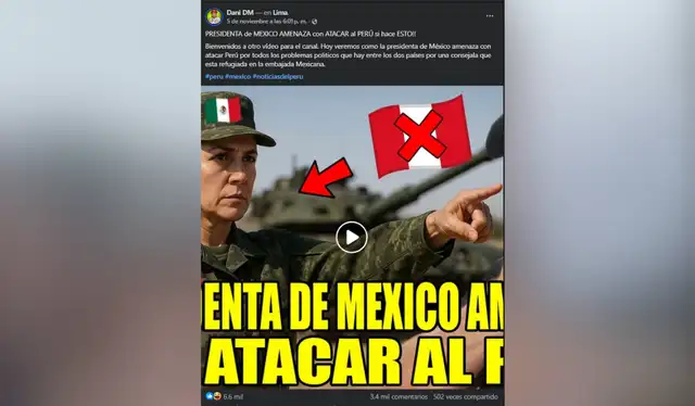 Post falso difundido en Facebook   