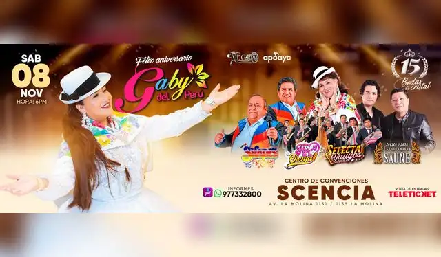 Las entradas para el evento ya están disponibles en Teleticket. Los asistentes disfrutarán de un repertorio variado, danzas tradicionales y platos típicos de la cultura peruana. Foto: Facebook   