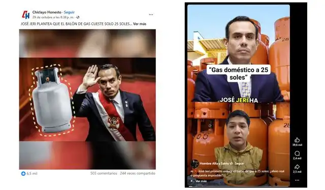 <em> Publicaciones desinformativas por la red social de Facebook. Foto: capturas de pantalla</em>   