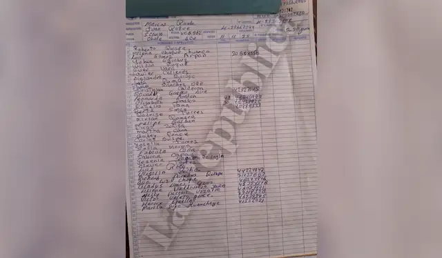  Manifiesto de pasajeros que partieron de Chala en empresa Llamosas. Foto: Wilder Pari   