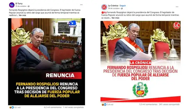 <em> Publicaciones desinformativas por la red social de Facebook. Foto: capturas de pantalla.</em> <em> Publicaciones desinformativas por la red social de Facebook. Foto: capturas de pantalla.</em>