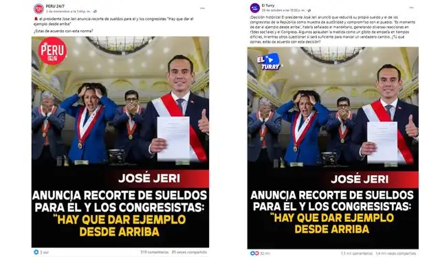 <em> Publicaciones desinformativas por la red social de Facebook. Foto: capturas de pantalla</em>. <em> Publicaciones desinformativas por la red social de Facebook. Foto: capturas de pantalla</em>.