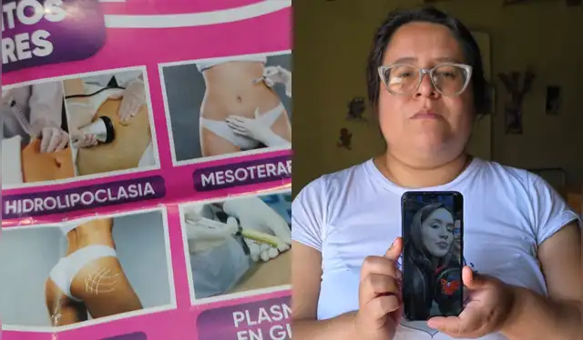 La hermana de Angela exige justicia tras la cirugía estética a la que fue sometida su familiar. Foto: Composición LR/ Silvana Quiñonez/ La República La hermana de Angela exige justicia tras la cirugía estética a la que fue sometida su familiar. Foto: Composición LR/ Silvana Quiñonez/ La República