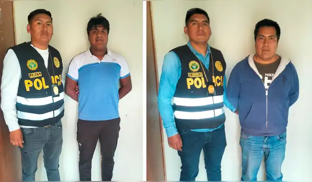 Policía detuvo a dos personas tras operativo. Foto: PNP Policía detuvo a dos personas tras operativo. Foto: PNP