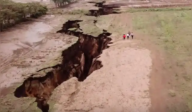  El rift africano se extiende desde el Mar Rojo hasta Mozambique, indica un lento proceso de separación del continente. Foto: Captura   