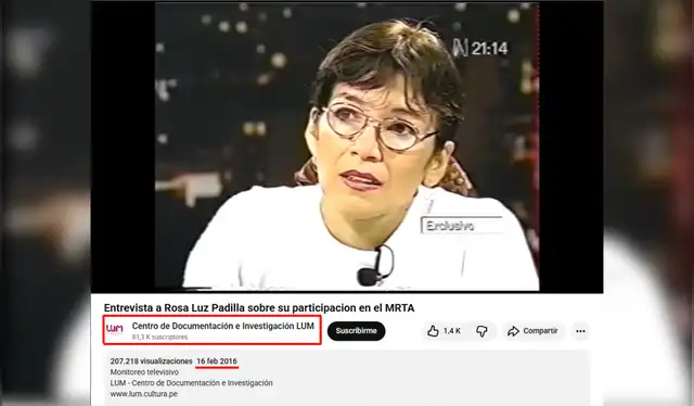 Entrevista de Jaime de Althaus a Rosa Luz Padilla sobre su participación en el MRTA   