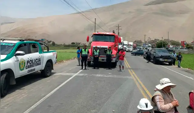  Contingente policial llegó a la zona de protesta. Créditos: difusión   