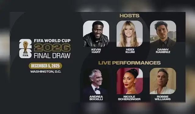  Robbie Williams figura como uno de los artistas invitados. Foto: FIFA   