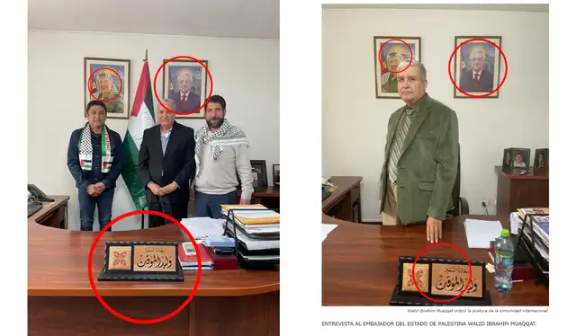  Fotografía original difundida por Olaechea / Imagen publicada por Diario Uno.   