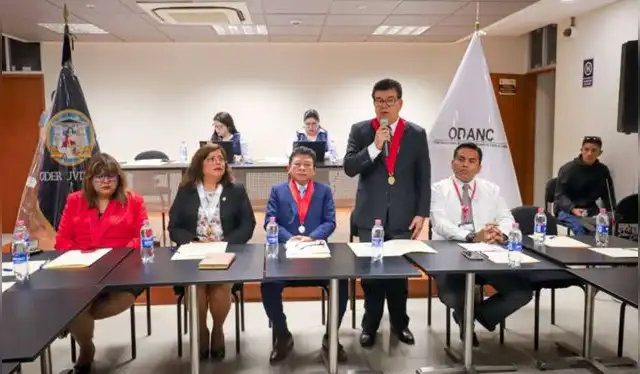 El jefe de la ODANC y el presidente de la Corte destacaron los logros para contrarrestar la carga procesal. Fuente: Difusión.   