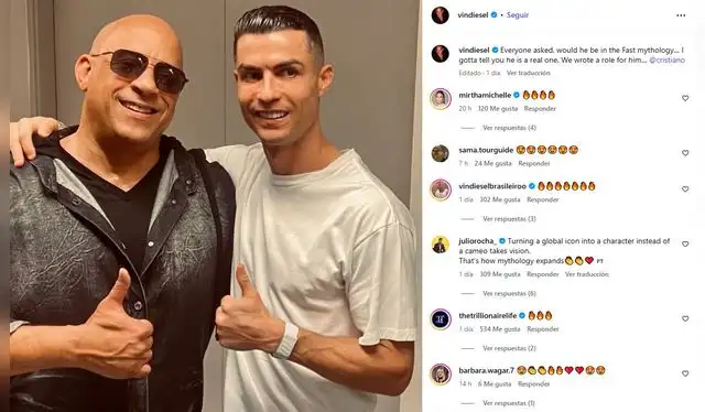 Vin Siesel y Cristian Rinaldo. Foto: captura/Instagram Vin Siesel y Cristian Rinaldo. Foto: captura/Instagram