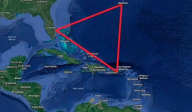 El Triángulo de las Bermudas, una zona entre el archipiélago cerca a Florida y Puerto Rico. Foto: ABC El Triángulo de las Bermudas, una zona entre el archipiélago cerca a Florida y Puerto Rico. Foto: ABC