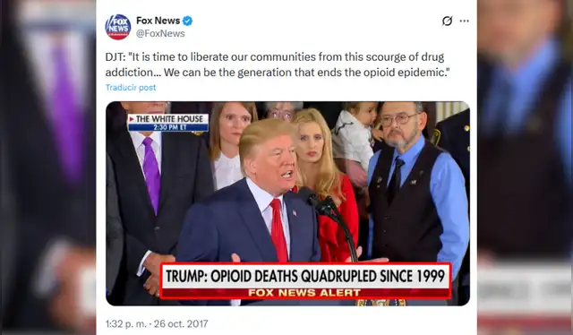 Publicación de Fox News del año 2017 en la que se muestra el cintillo original. Fotocaptura: X   