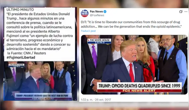  Comparación entre la publicación falsa y el contenido original. Fuente: Facebook/YouTube   