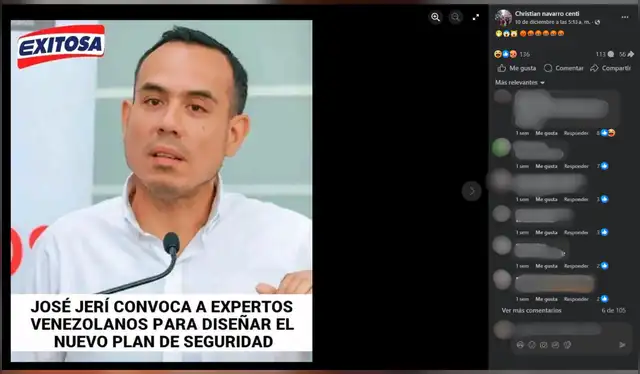 Publicación falsa compartida en redes sociales. Fuente: Facebook. Publicación falsa compartida en redes sociales. Fuente: Facebook.