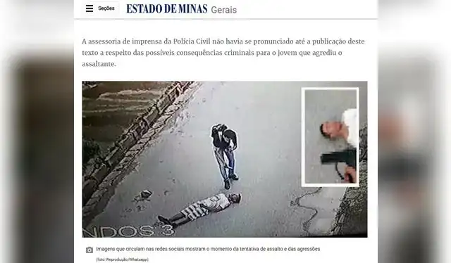 <em> Publicación del 23 de noviembre de 2018 en el medio Estado de Minas. Foto: captura de pantalla</em>.   