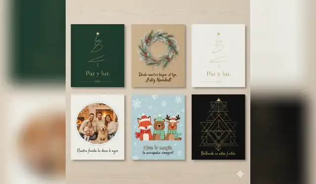 Tarjetas hechas con inteligencia artificial. Foto: Gemini   