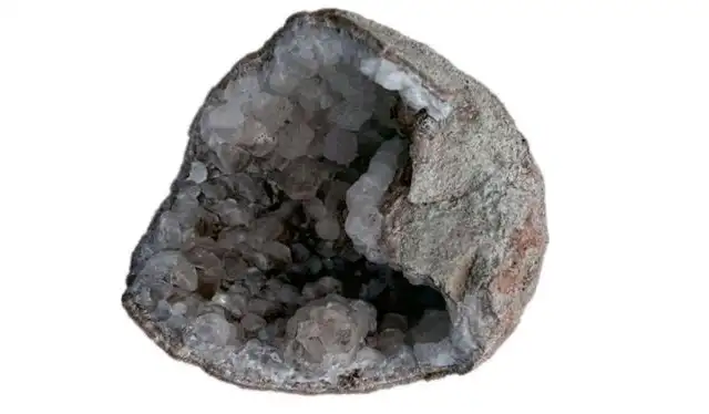  El huevo de dinosaurio lleno de cristales. Foto: Science Direct   