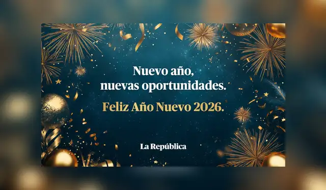  Frase de año nuevo. Foto: La República   