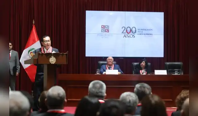 El juez supremo Víctor Prado Saldarriaga recordó el juicio público a Víctor Prado Saldarriaga. Foto: Poder Judicial   