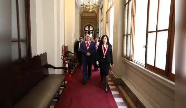Presidenta del Poder Judicial, Janet Tello pidió considerar a César San Martín el juez del bicentenario de la Corte Suprema. Foto: Poder Judicial   