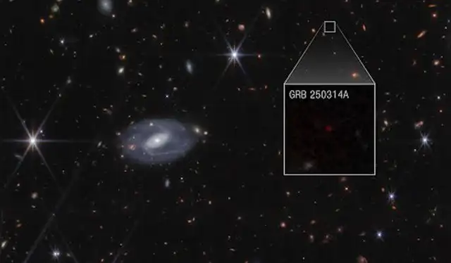  Una erupción de energía en el universo primitivo podría ser la supernova más distante descubierta hasta la fecha. Foto: NASA/ESA/CSA/STScI/ A. Levan   