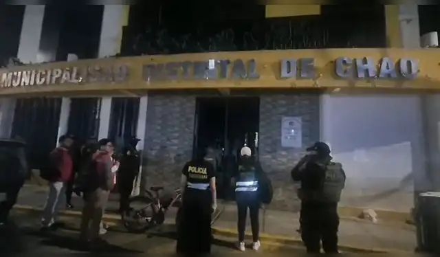 Allanamiento a la Municipalidad de Chao. Foto: difusión   