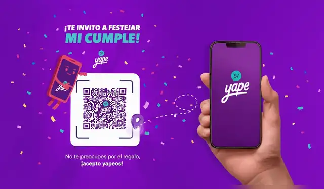  Plantilla personalizada de Yape para festejar los cumpleaños. Foto: Yape   