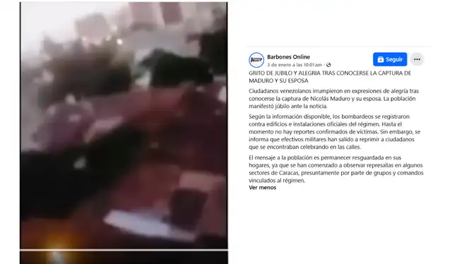 Publicación imprecisa | Fuente: Facebook.   