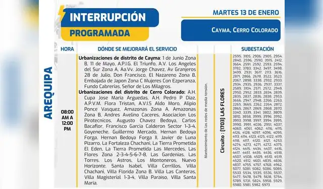 Corte de luz en Arequipa. Foto: SEAL    
