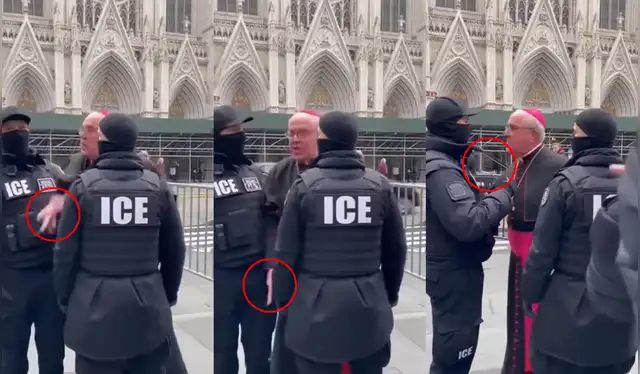 Deformaciones en el cuerpo del obispo y fondo del video viralizado. | Foto: Redes sociales Deformaciones en el cuerpo del obispo y fondo del video viralizado. | Foto: Redes sociales