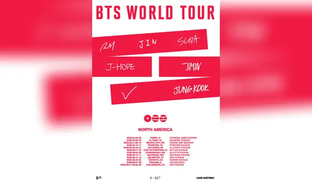 Calendario de la gira mundial de BTS   